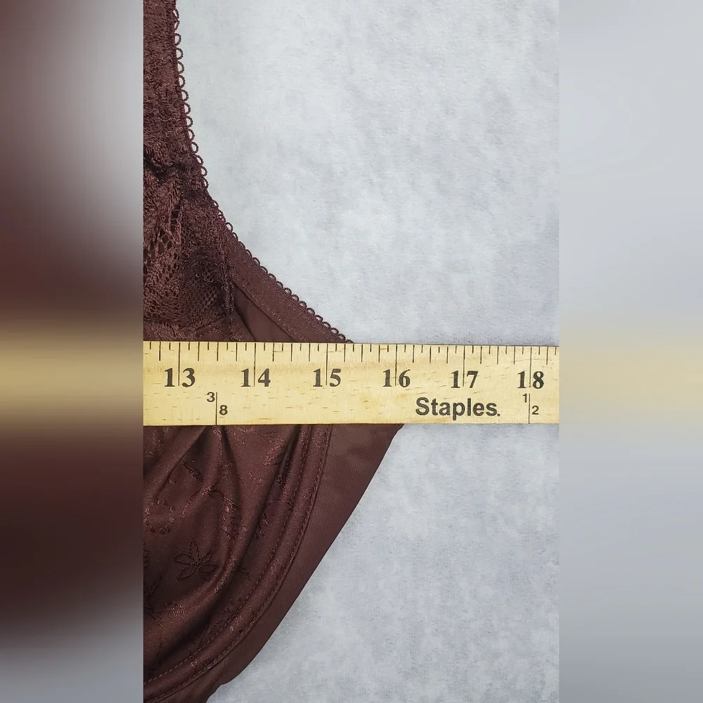 Delimira Balconette Bra  Lace Not Padded Underwire Minimizer Hazelnut‎ Size 42DD